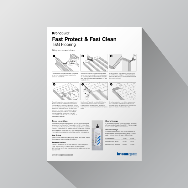 Kronobuild Fast Clean and Fast Protect T&G Flooring fitting guide